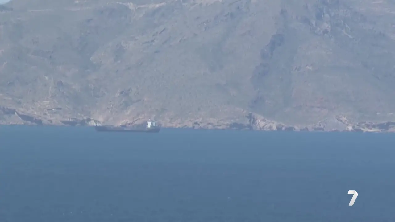 El Borkum, buque que transporta material militar cuyo destina final ser&aacute; la Rep&uacute;blica Checa (foto: La 7)