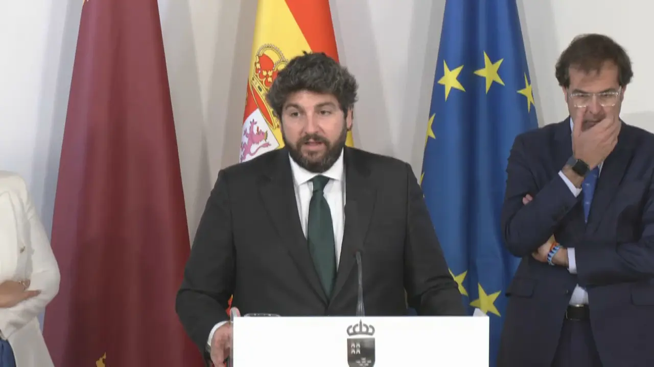 Fernando L&oacute;pez Miras, presidente de la Regi&oacute;n de Murcia (foto: La 7)