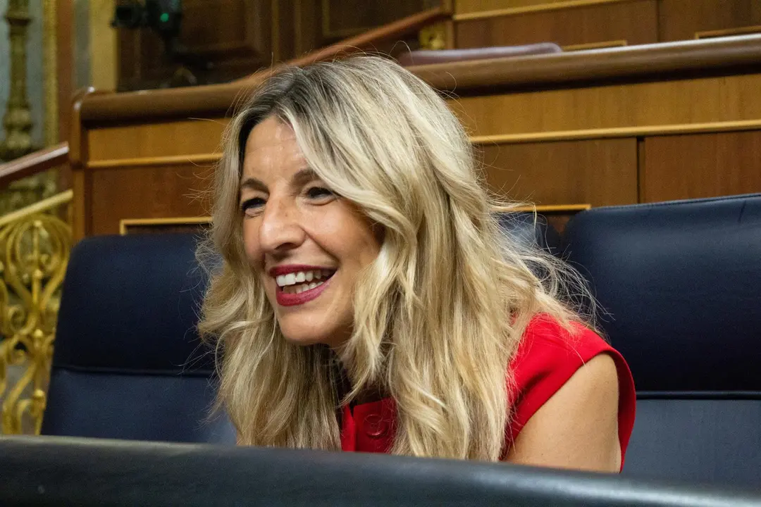 La vicepresidenta segunda y ministra de Trabajo, Yolanda D&iacute;az, tras la aprobaci&oacute;n del decreto que ampl&iacute;a la prestaci&oacute;n por desempleo (foto: EP)