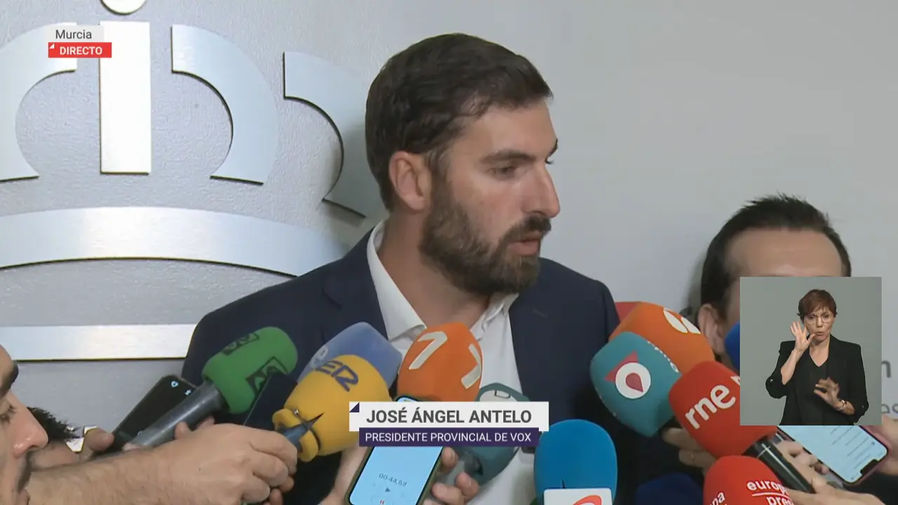 Jos&eacute; &Aacute;ngel Antelo, l&iacute;der de Vox en la Regi&oacute;n de Murcia (foto: La 7)