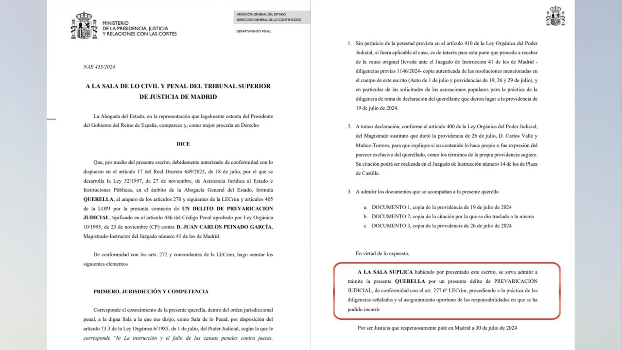 Querella contra el juez Juan Carlos Peinado por prevaricaci&oacute;n