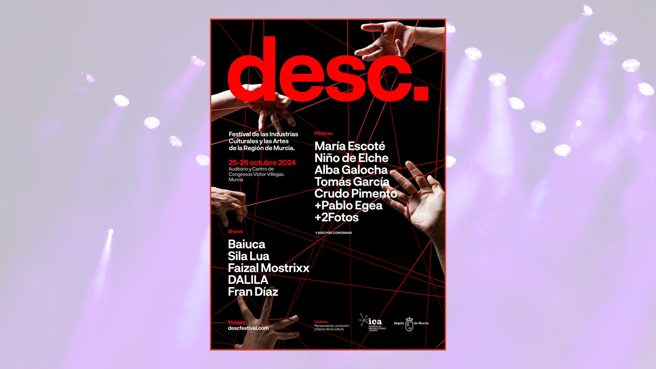 Cartel de la 2&ordf; edici&oacute;n del festival 'desc' con los artistas confirmados actualmente