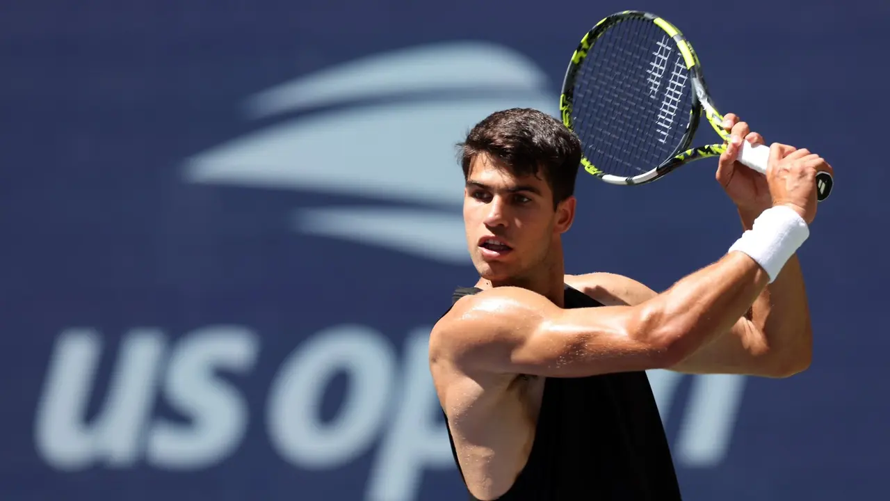 Carlos Alcaraz en el US Open (foto: Getty)