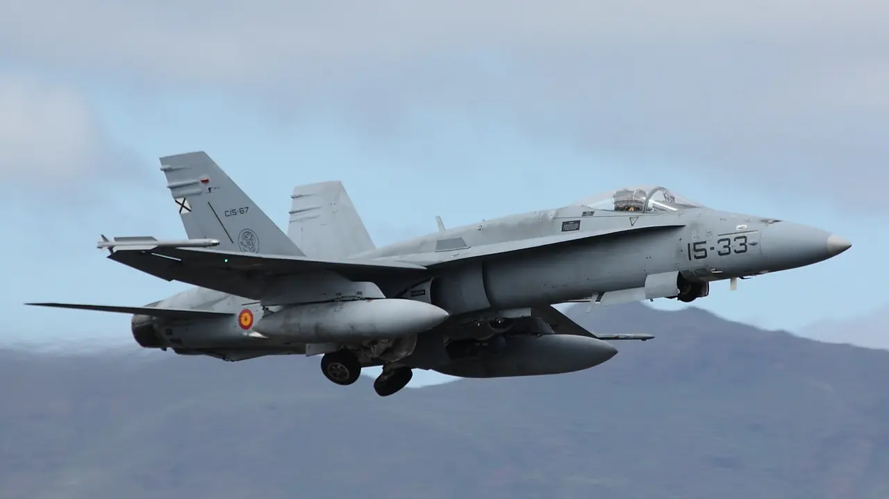 F18 del Ej&eacute;rcito del Aire (foto: Francisco Javier Chao)
