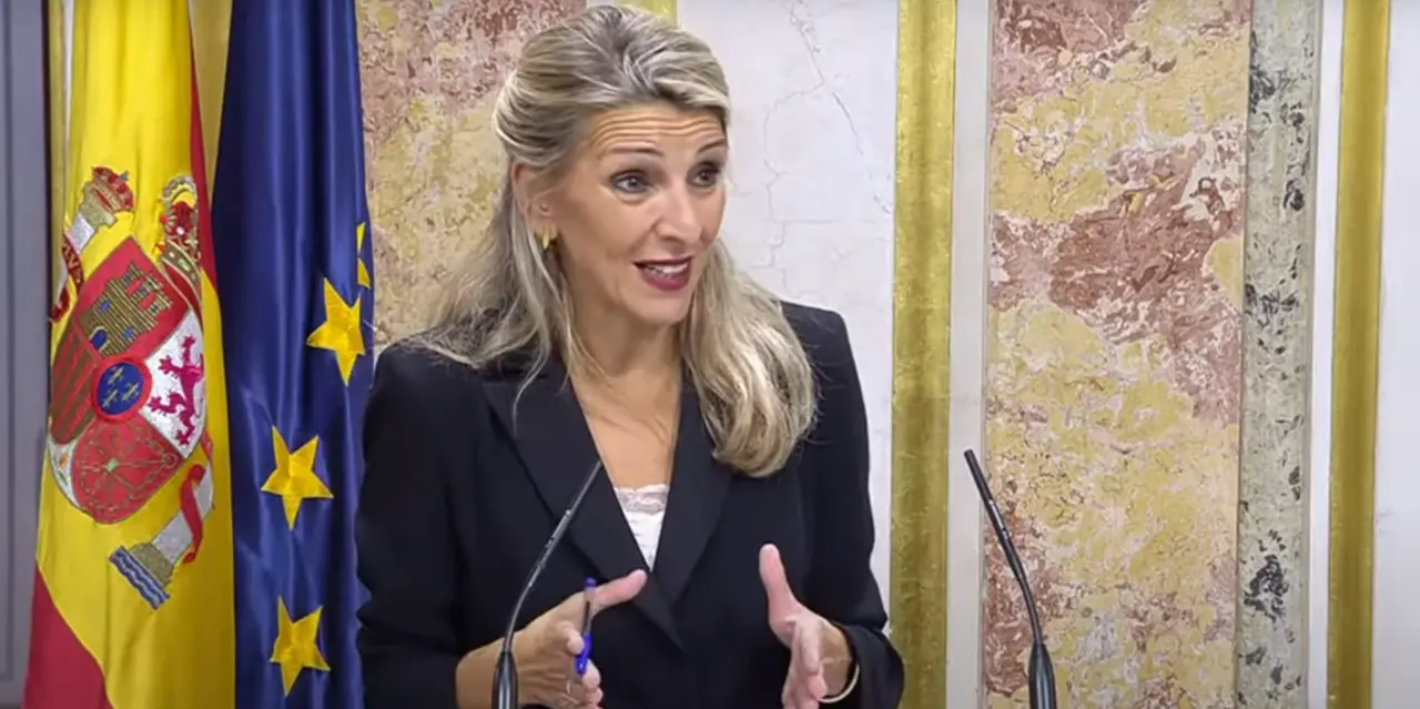 Yolanda D&iacute;az, l&iacute;der de Sumar y ministra de Trabajo (foto: La 7)