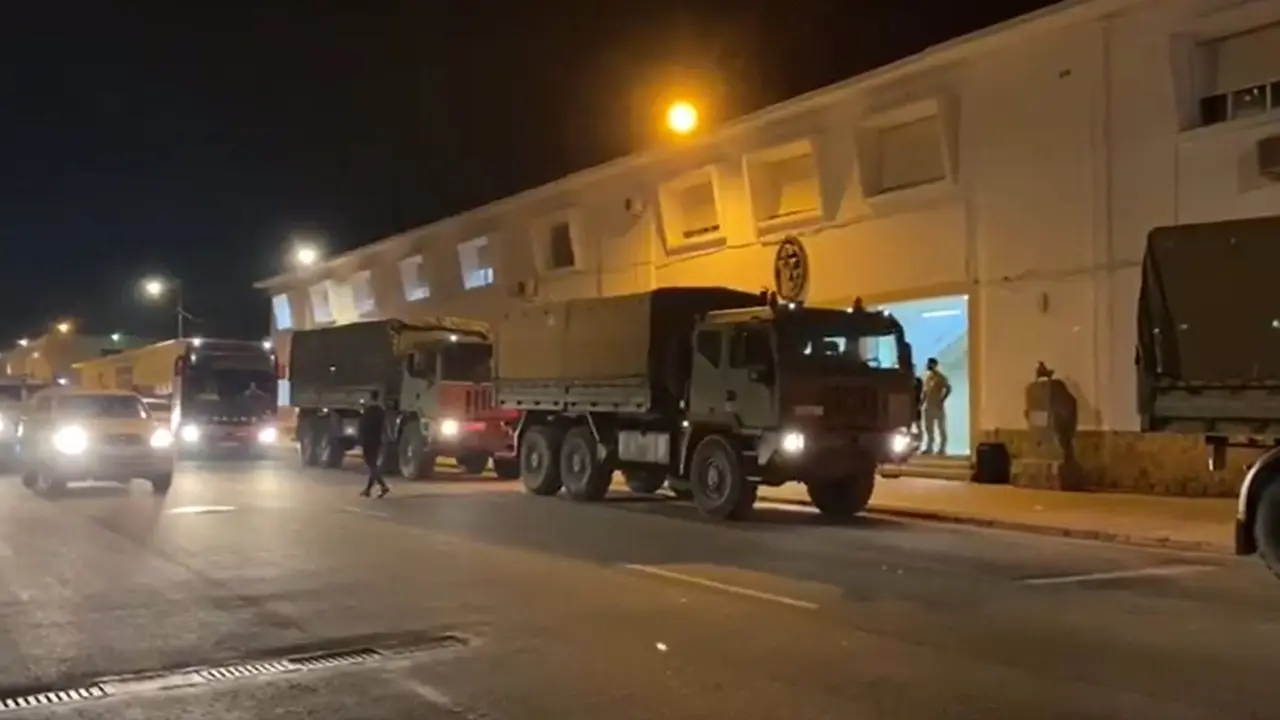 Salida de miembros del Ej&eacute;rcito hacia las zonas afectadas por la DANA (foto: EP)