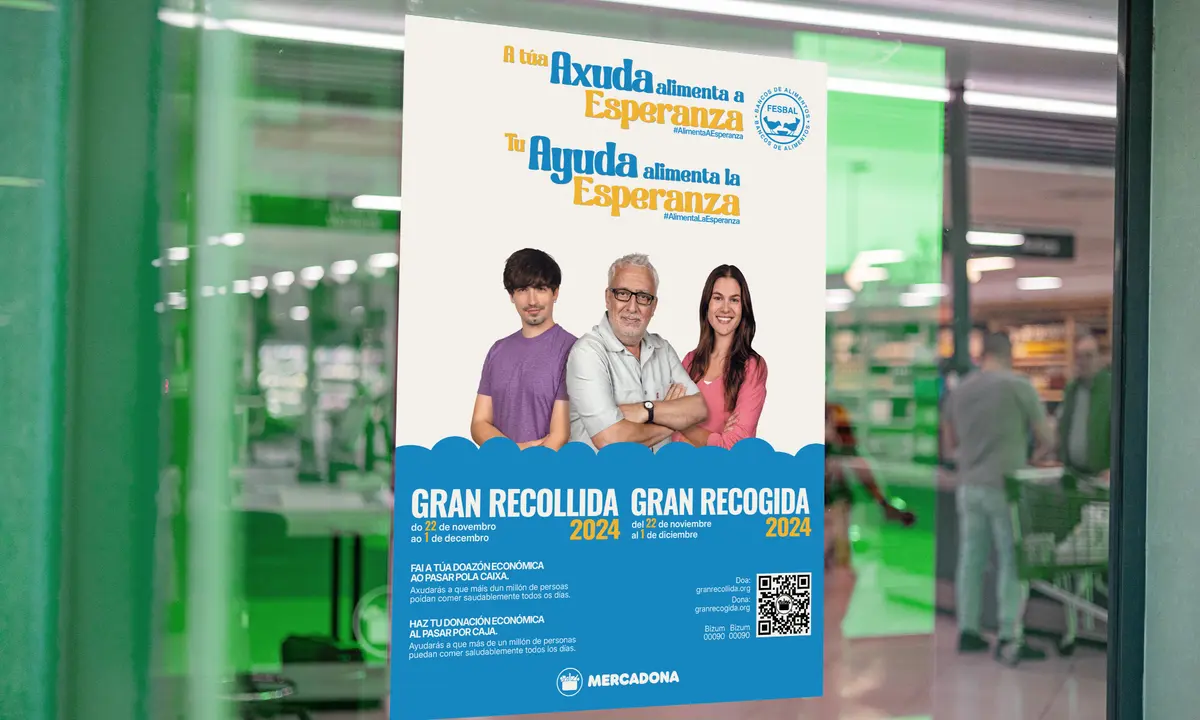 Mercadona se suma a la Gran Recogida de alimentos organizada por FESBAL