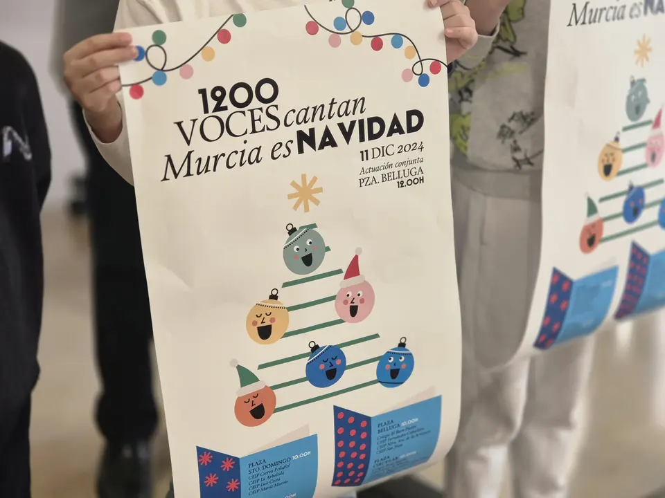 '1200 voces cantan: Murcia es Navidad&rsquo; (foto: Ayuntamiento de Murcia)
