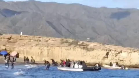Llegada de una de las pateras