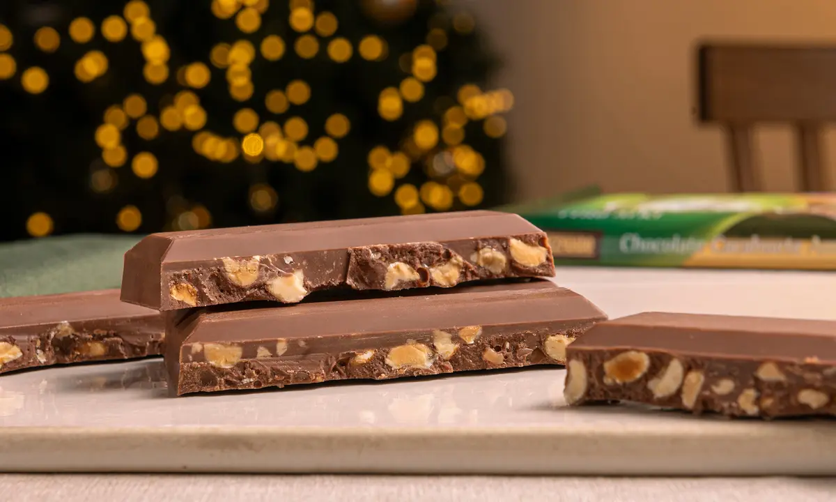 Turr&oacute;n chocolate y cacahuetes de Mercadona