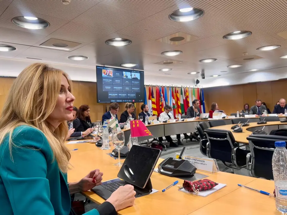 La consejera de Empresa, Empleo y Econom&iacute;a Social, Marisa L&oacute;pez, durante la sectorial celebrada en el Ministerio de Econom&iacute;a, Comercio y Empresa.