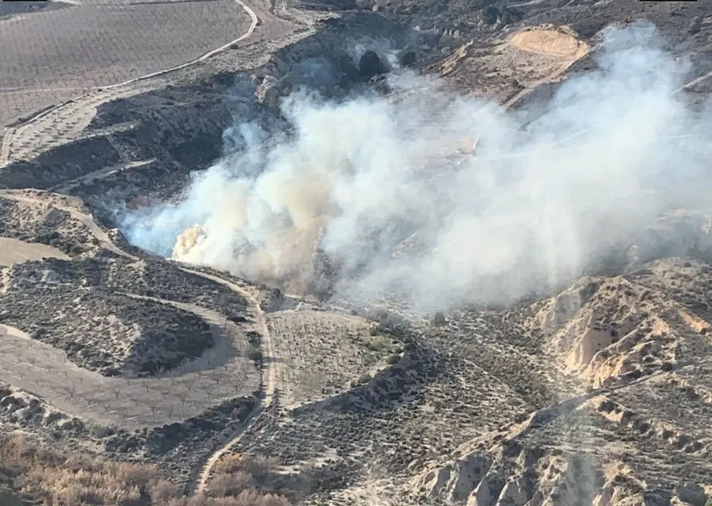 Im&aacute;gen a&eacute;rea del incendio
