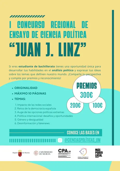 Cartel del concurso regional de ensayo pol&iacute;tico