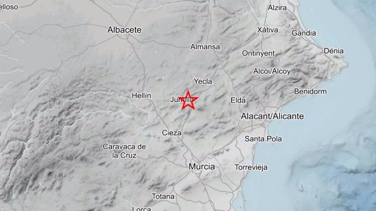 El IGN confirma un movimiento s&iacute;smico al este de Jumilla (foto: IGN)