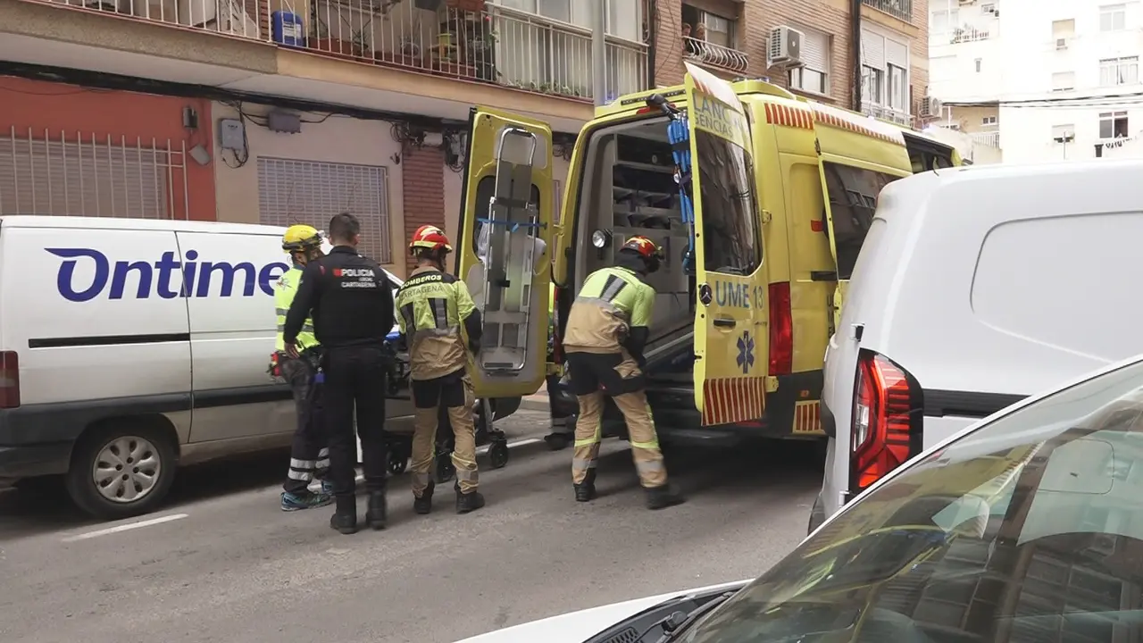 Accidente laboral en Cartagena (foto: La 7)