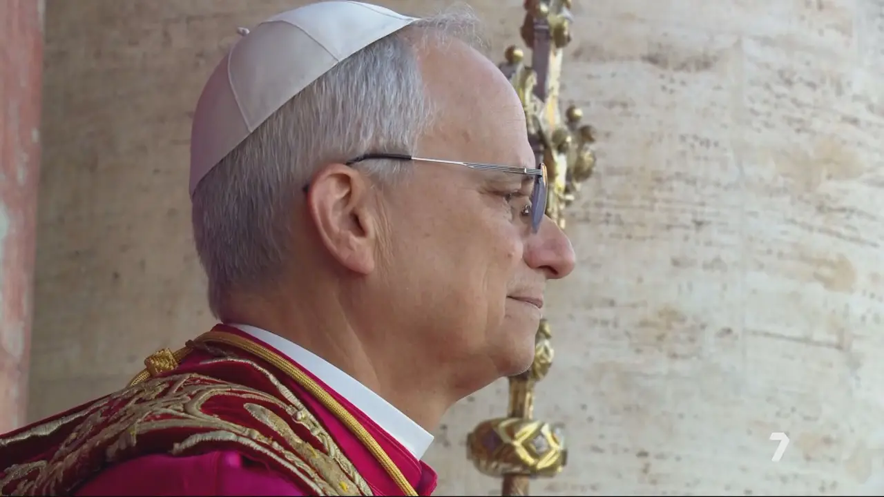 Papa Le&oacute;n XIV (foto: La 7)