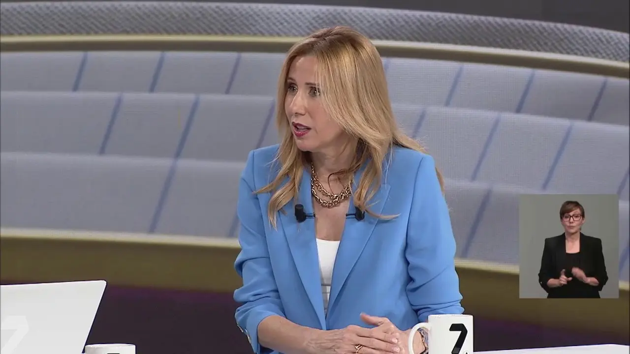 Marisa L&oacute;pez Arag&oacute;n en La7Noticias