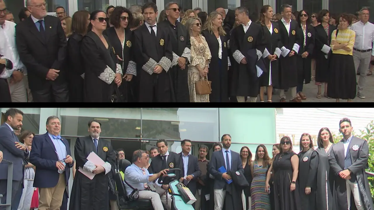 Los jueces y fiscales de Murcia y Cartagena hacen un paro contra las reformas propuestas por el Gobierno de Espa&ntilde;a (foto: La 7)