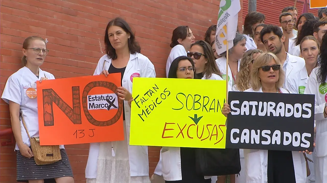 Protestas de este viernes en Murcia (foto: La 7)