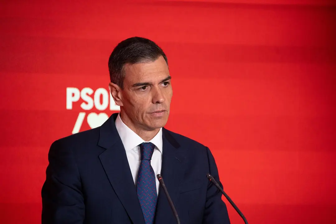 Comparecencia de Pedro S&aacute;nchez en Ferraz