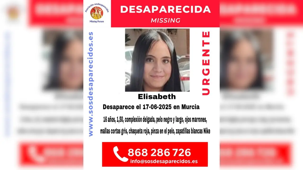 Elisabeth, desparecida en Molina de Segura