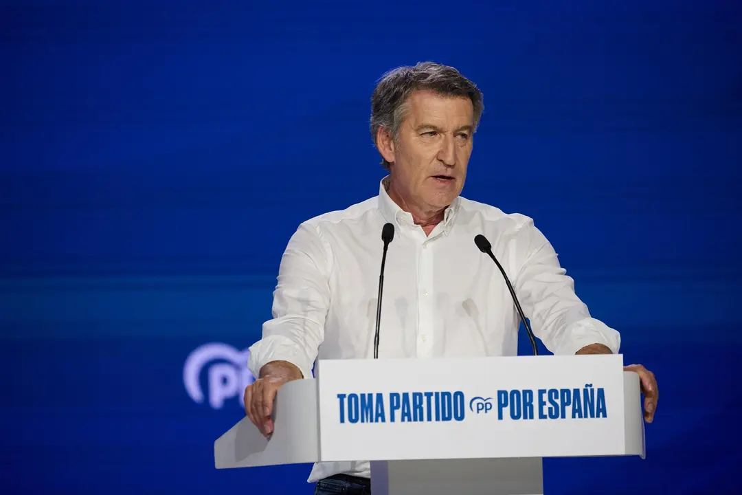 El presidente del PP, Alberto N&uacute;&ntilde;ez Feij&oacute;o, durante la segunda jornada del XXI Congreso Nacional del Partido Popular (foto: PP)