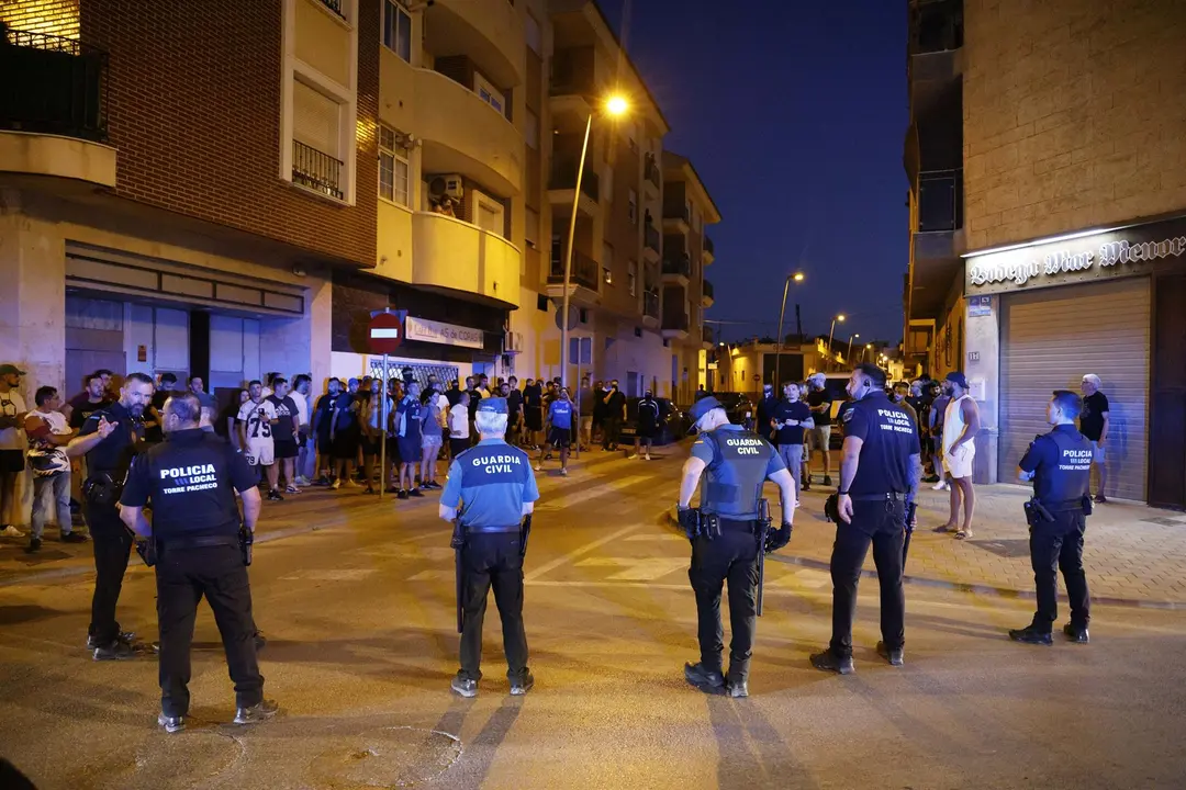 Agentes desplegados en Torre Pacheco para contener los disturbios vividos en Torre Pacheco