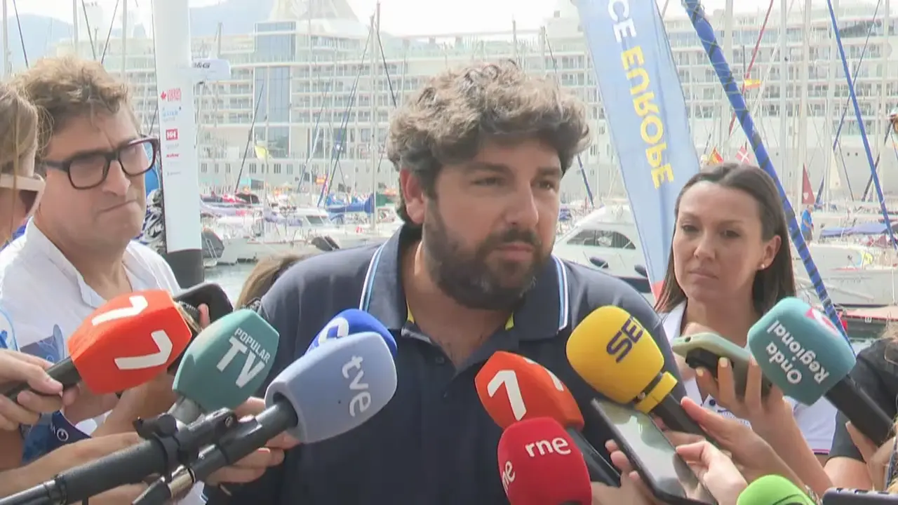 Fernando L&oacute;pez Miras, este martes en Cartagena (foto: La 7)