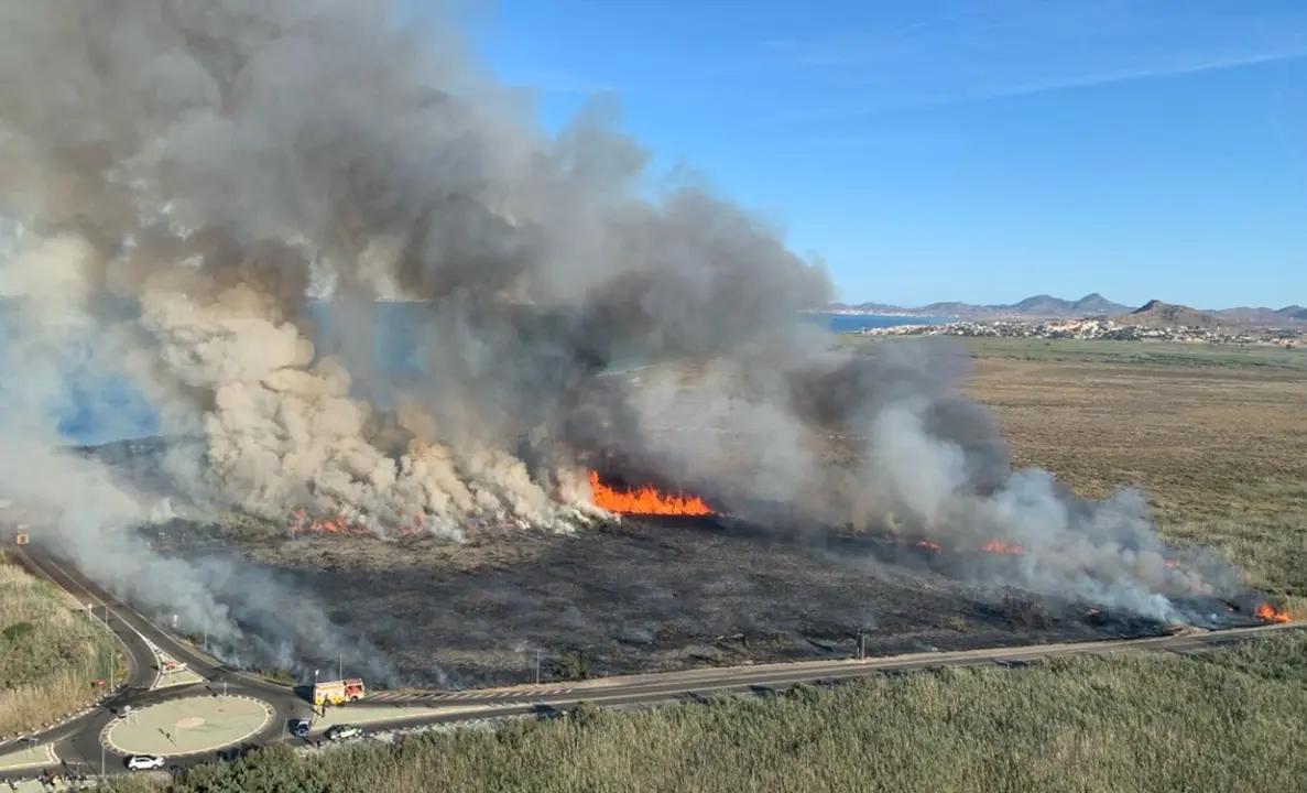 Imagen del incendio