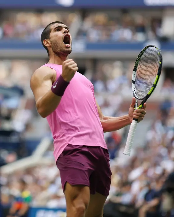 Carlos Alcaraz celebra la victoria en el US Open