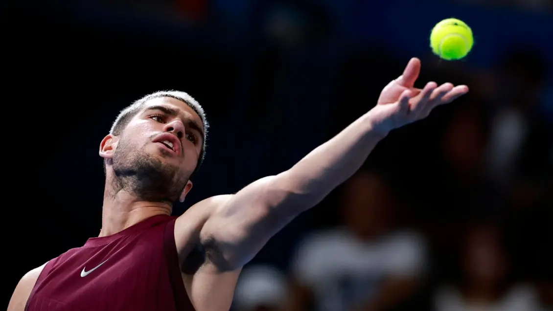 Carlos Alcaraz en el torneo de Tokio