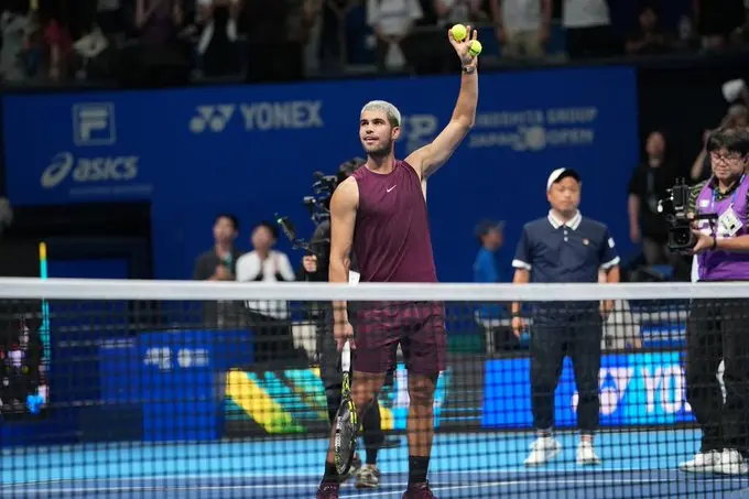Carlos Alcaraz en el torneo de Tokio (foto: EP)