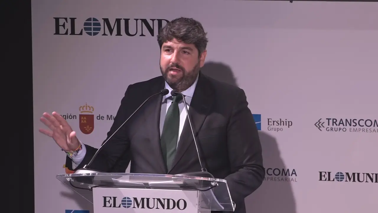 El presidente de la Comunidad, Fernando L&oacute;pez Miras, durante la celebraci&oacute;n del foro de El Mundo