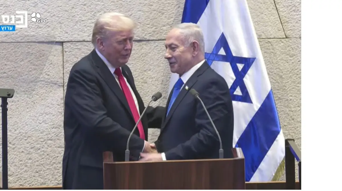 Trump en el Parlamento de Israel (foto: EP)