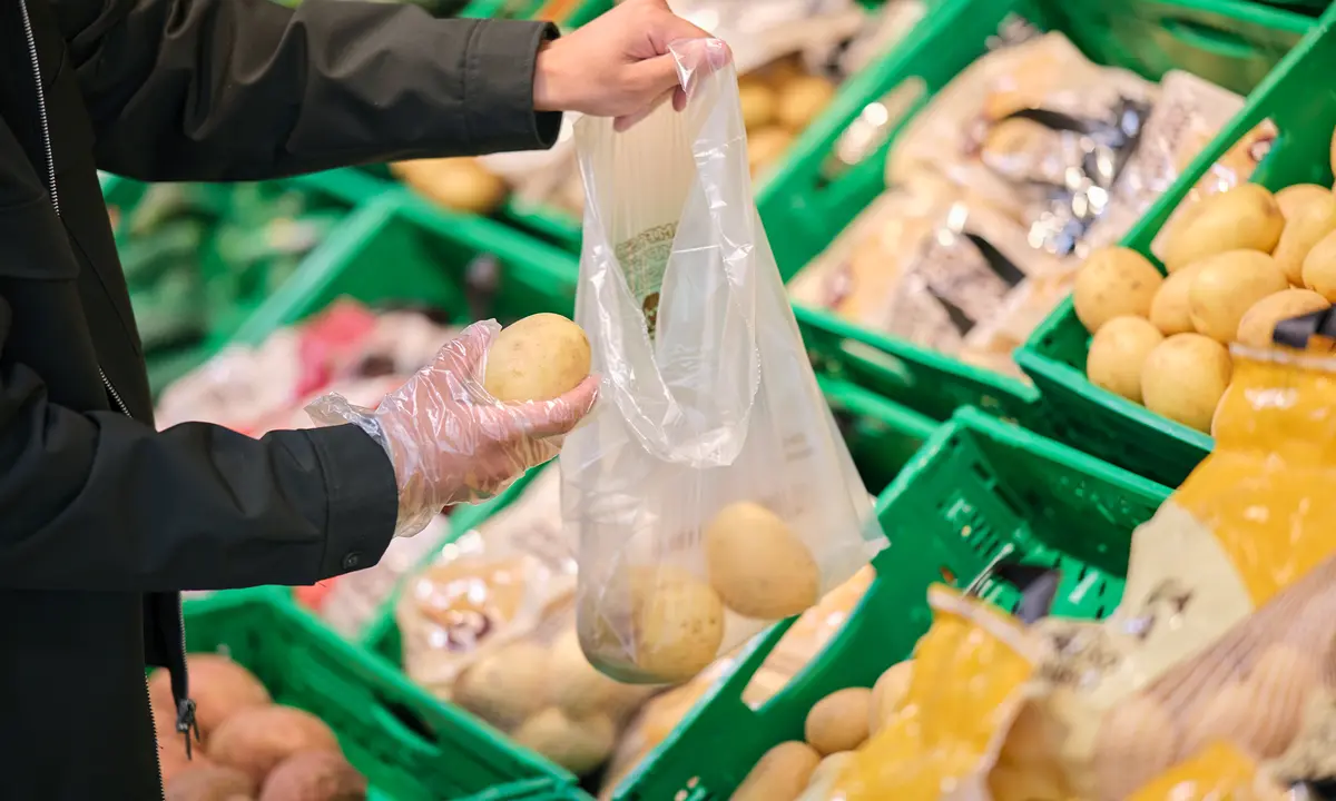 Expositor de patatas en Mercadona