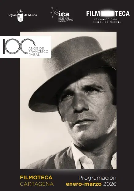 Portada de la programaci&oacute;n del primer trimestre del a&ntilde;o de la Filmoteca de la Regi&oacute;n de Murcia 'Francisco Rabal' en Cartagena