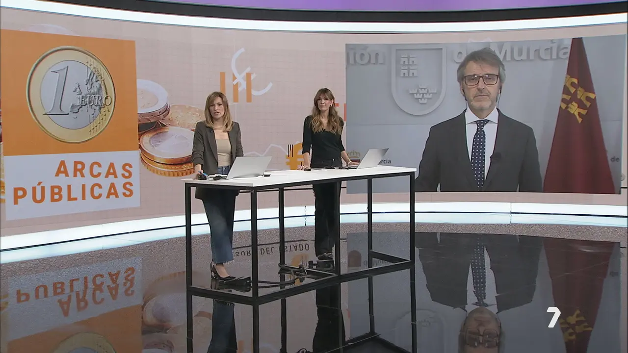 El consejero de Econom&iacute;a y Hacienda del Gobierno de la Regi&oacute;n de Murcia, Luis Alberto Mar&iacute;n, en La 7 Noticias