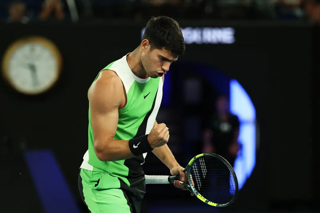 Alcaraz, en su debut en el Open de Australia 2026