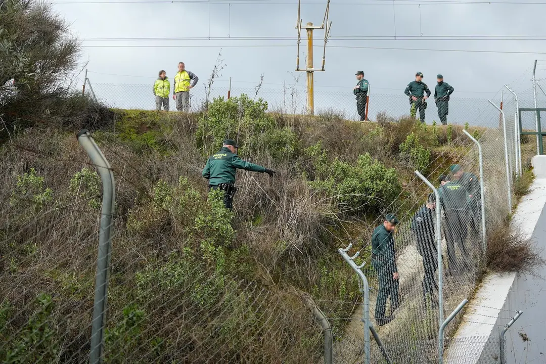 Agentes de la Guardia Civil durante la b&uacute;squeda para localizar a dos personas que viajaban en los trenes accidentados. A 22 de enero de 2026, Adamuz, C&oacute;rdoba (Andaluc&iacute;a, Espa&ntilde;a).
- Francisco J. Olmo - Europa Press
