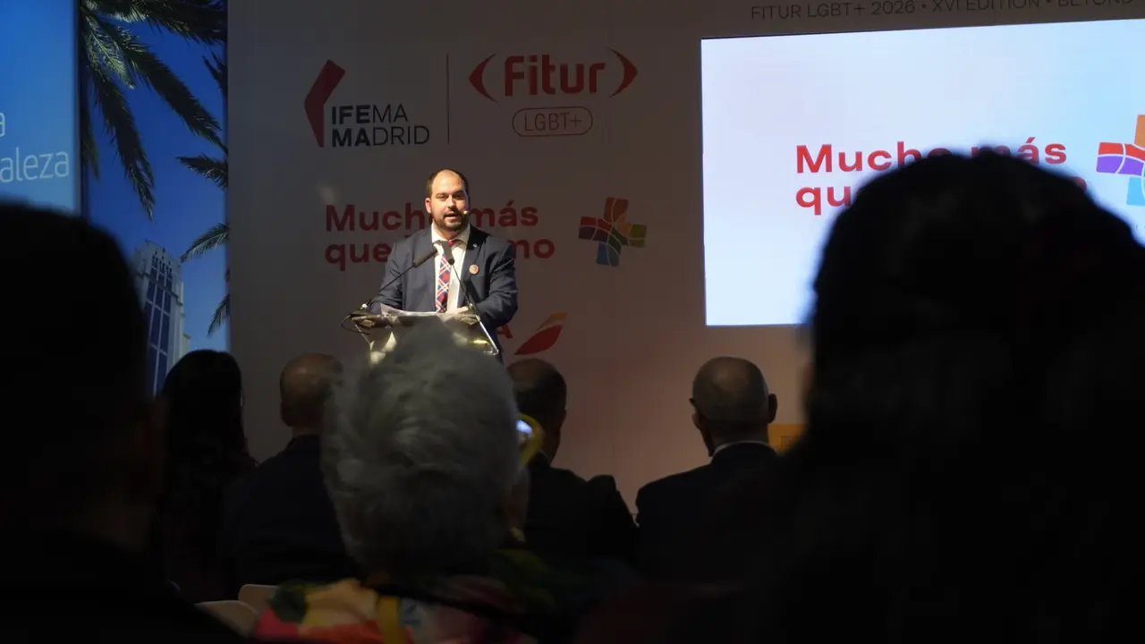 El alcalde de Los Alc&aacute;zares, Mario Cervera, en Fitur