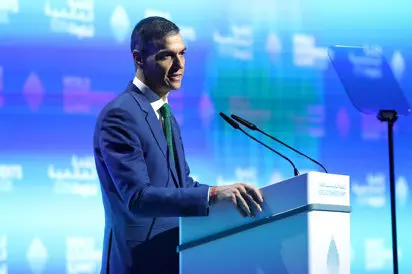 El presidente del Gobierno, Pedro S&aacute;nchez, en la Cumbre Mundial de Gobiernos, que se celebra en Dub&aacute;i (foto: EP)