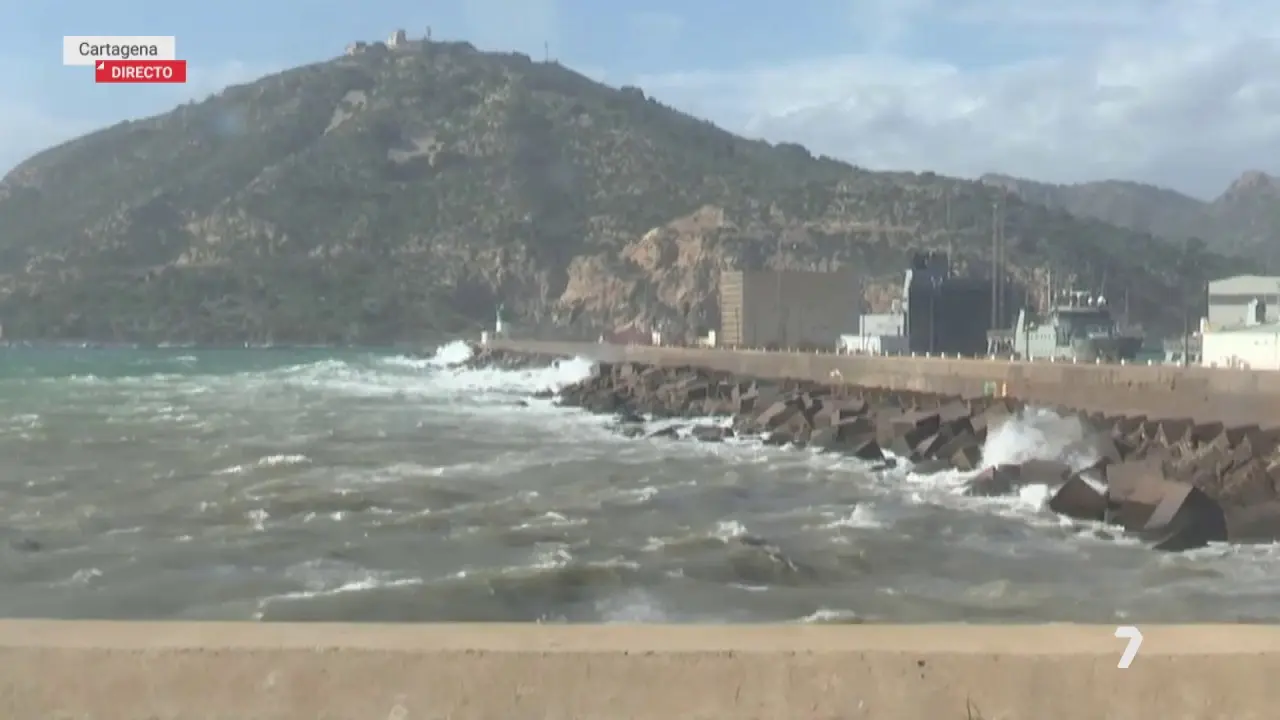 Fen&oacute;menos costeros en Cartagena, en una foto de archivo (foto: La 7)
