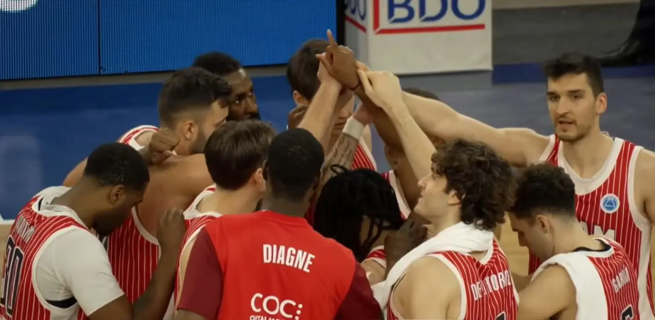 &Uacute;ltima victoria del UCAM Murcia ante el Rostock en la FIBA Europe Cup por 82-89 (foto: UCAM Murcia CB)