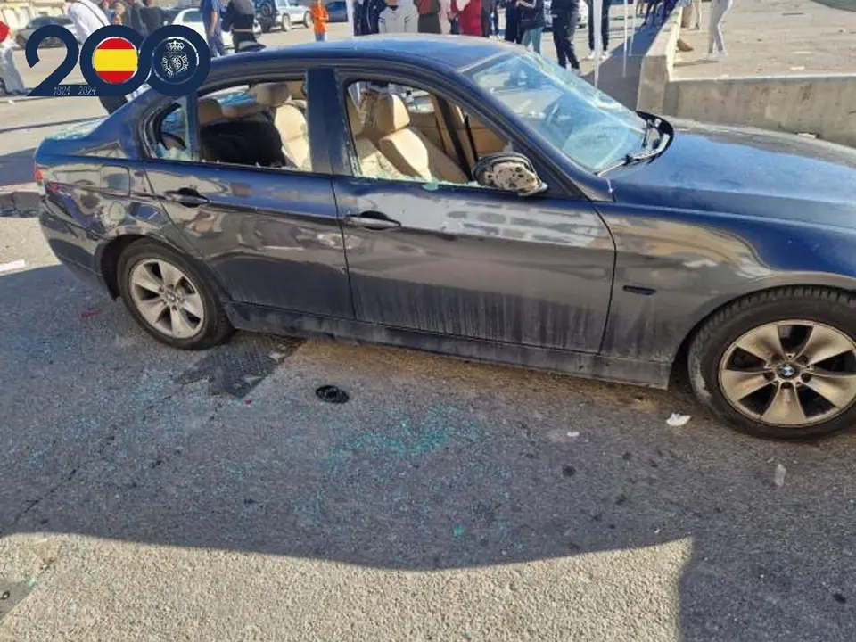 Estado en el que qued&oacute; uno de los veh&iacute;culos (foto: PN)