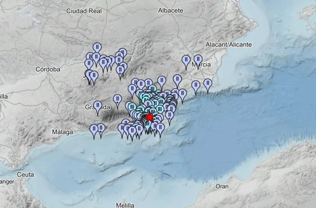 Registrado un terremoto de magnitud 4,3 con epicentro en Tabernas sentido en Almer&iacute;a, Granada, Ja&eacute;n y Regi&oacute;n de Murcia (foto: IGN)