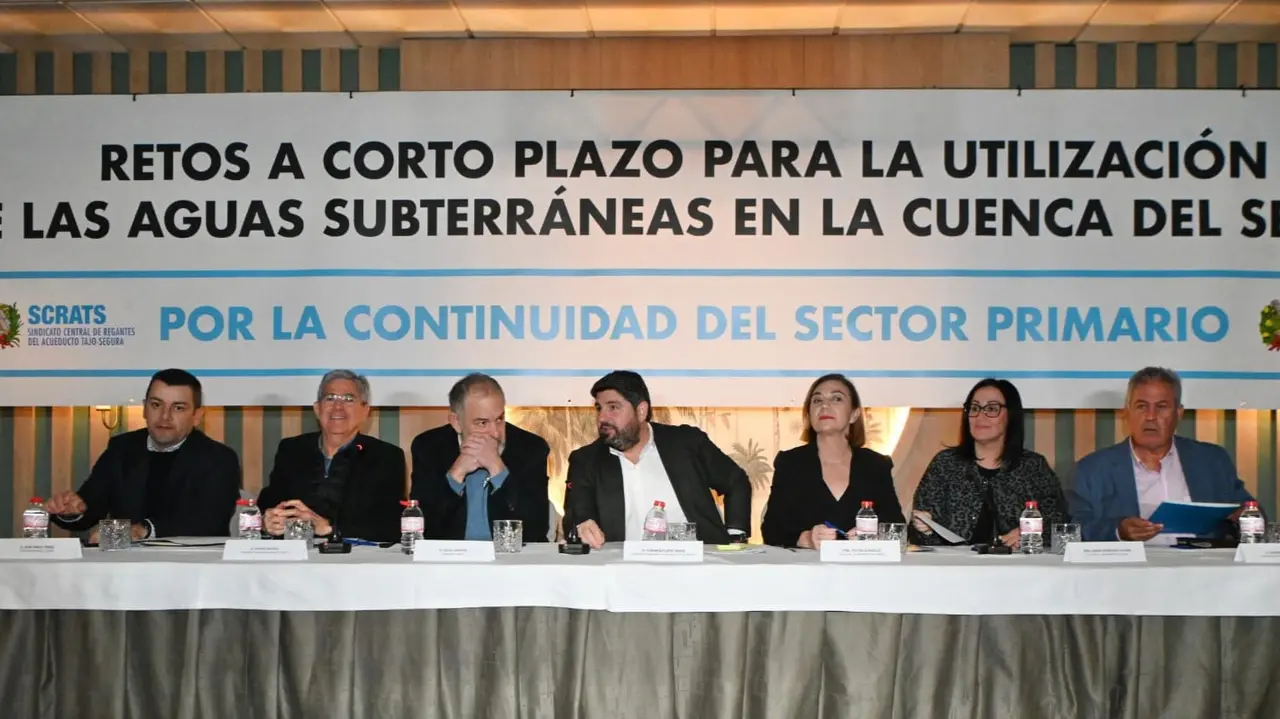 asamblea del&nbsp;Sindicato Central de Regantes del Acueducto Tajo-Segura (Scrats) celebrada en la tarde de este jueves en Jumilla.