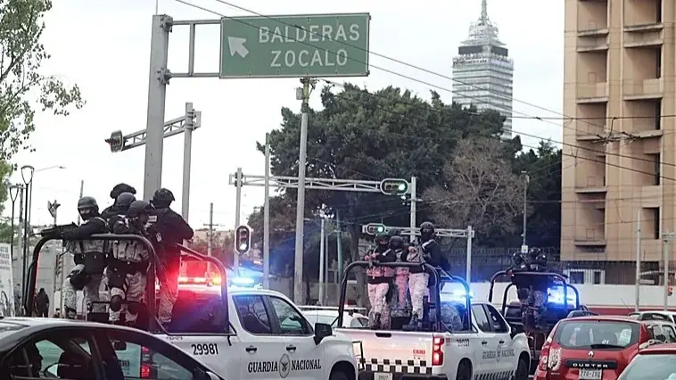 Agentes de seguridad en ciudad de M&eacute;xico