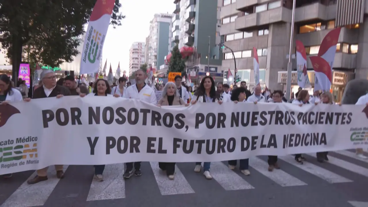 Manifestaci&oacute;n de m&eacute;dicos en  Murcia