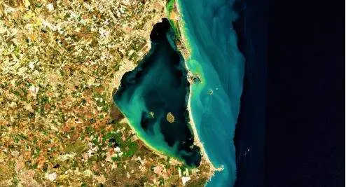 Imagen con alta resoluci&oacute;n del sat&eacute;lite Sentinel-2 captada el d&iacute;a 21 de marzo de 2021 (foto: I. Caballero ICMAN)