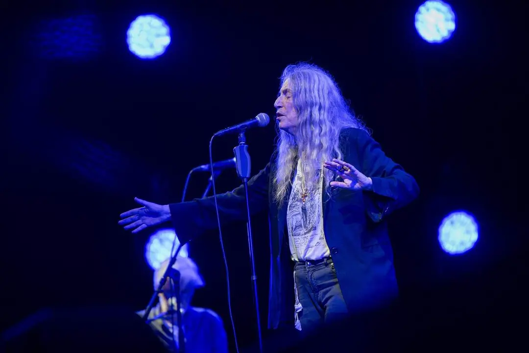 Fotograf&iacute;a de la cantante estadounidense Patti Smith durante un concierto en el festival Les Nits de Barcelona, en el Palau de Pedralbes (foto: EP)
